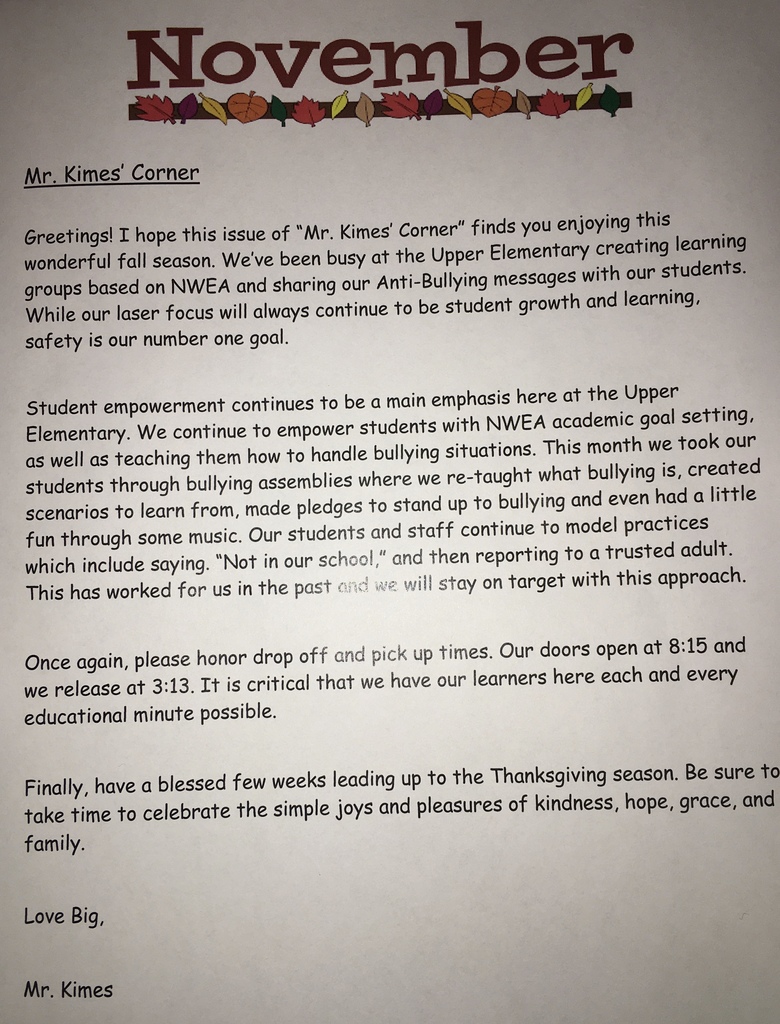 Nov. Newsletter