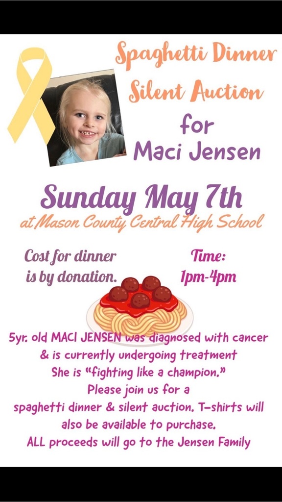 mason county central Maci Jensen fundraiser 